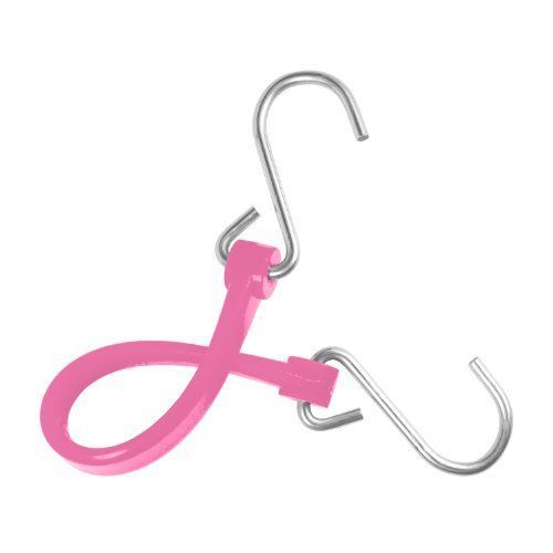 The Perfect Bungee 7-Inch Strap with Galvanized Steel S-Hooks  Pink