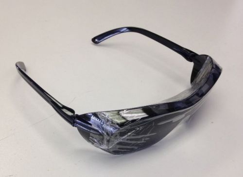 North Safety Glasses Illusion T15005IR5 Black Frame Black Lens (NEW) (7B3)