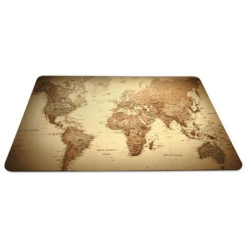 Es Robbins 119066 Trendsetter World Map Desk Pad, 24 X 19, Golden