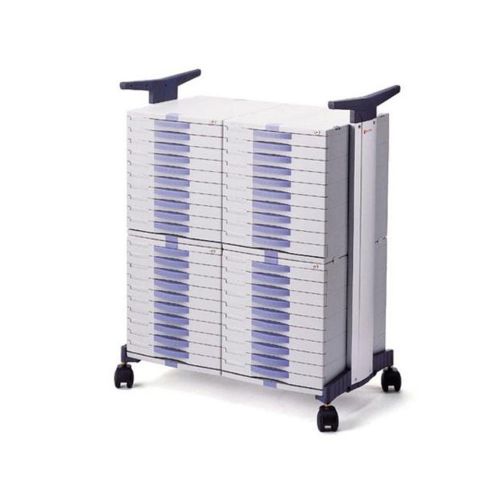 Max Mobile File Cabinet 40 Drawers Index Handle, Lock Function 4 Casters, 1618K