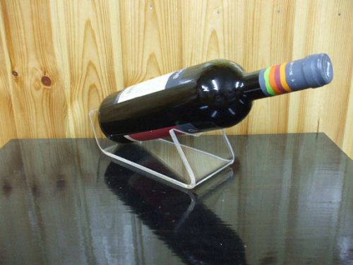Winery Trade Show Desk Table Clear Display Holder Stand Mount Single Wine Bottle