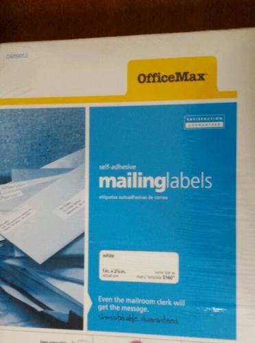 OfficeMax Laser Mailing Labels Self-Adhesive 99053, 3000 labels Cancer Fund
