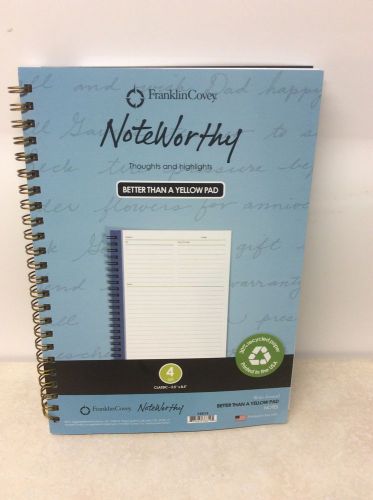 Franklin Covey Note Worthy Thoughts &amp; Highlights Spiral Sz 4-Classic 5.5&#034; X 8.5&#034;