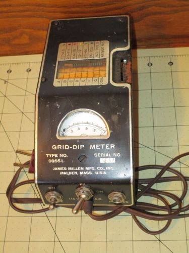 Vintage James Millen 90651 Grip-Dip Ham Radio Tuning Meter