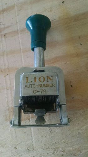 LION C-72 AUTOMATIC AUTO NUMBERING MACHINE INK STAMP