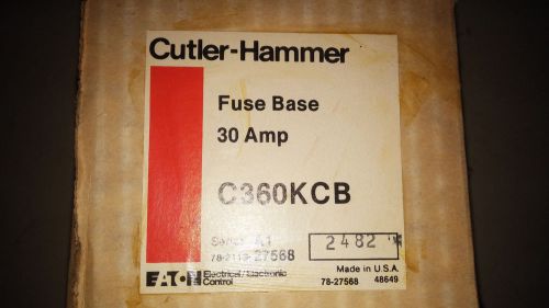 CUTLER HAMMER C360KCB NEW IN BOX 30A FUSE BASE SEE PICS #B57