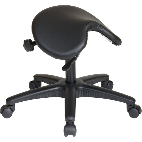 Office Star Products &#039;Work Smart&#039; Backless Drafting Saddle-Seat Stool in Black