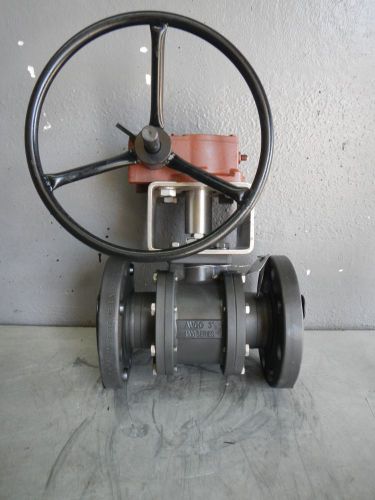 Avco 3&#034; 1000 series stainless steel seated ball valve w mastergear m12 actuator for sale