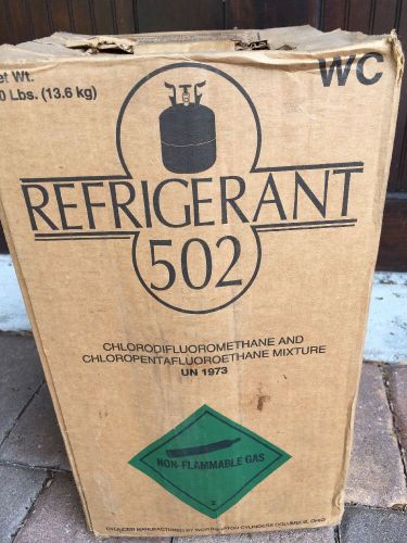 New Refrigerant 30 Lbs of 502 Sealed Valve In Box