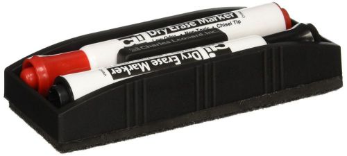 Charles Leonard Magnetic Whiteboard Eraser with 2 Dry Erase Markers
