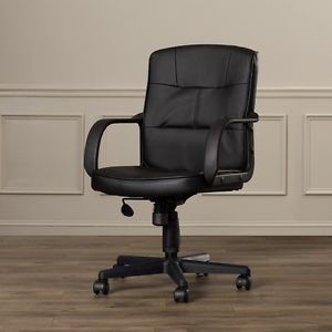 Executive Office Chair High Back Leather Desk Computer Task Ergonomic Pu Black