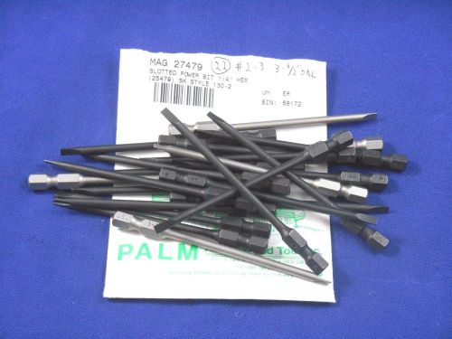 LOT of 22 Bosch Magna Size 2 - 3 Slotted Power Bit, 3-1/2&#034; OAL, 1/4&#034; Hex, 27479