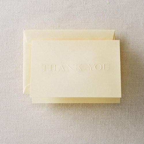 Crane &amp; Co. Blind Embossed Thank You Note (CT1417)