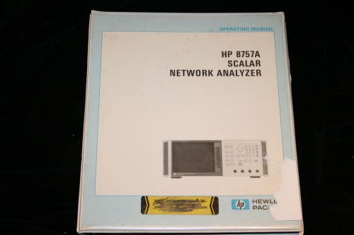 HP 8757A SCALAR NETWORK ANALYZER OPERATING MANUAL