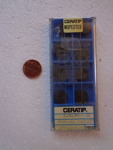 10 pcs NEW CERATIP  RNG-43 CERAMIC INSERTS, Grade T00325