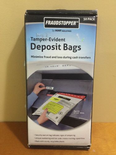FraudStopper Tamper Evident Deposit Bags Open Box Of 49