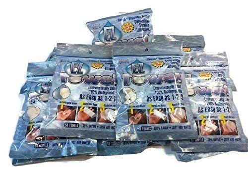 EZ towels (12) Bags 50pcs with travel tube of ten each buy in volume and save