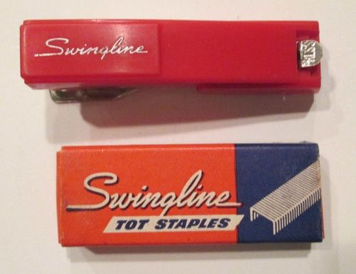 Vintage Swingline TOT Purse Size Stapler, Red