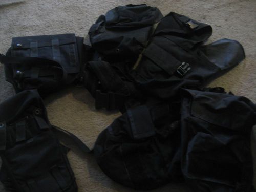 Eagle drop-leg gas mask pouch bag  police military prepper black lot velcro for sale