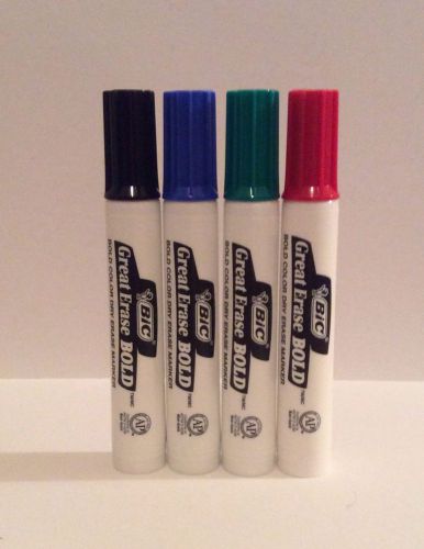 Bic Great Escape Dry Erase Markers Lot Of 4 Potent Ketone Ink New