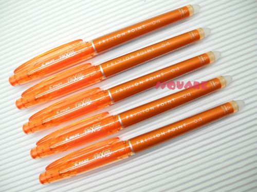 10 x Pilot FriXion 0.4mm Extra Fine Erasable Needle Tip Rollerball Pen, Orange