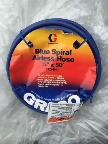 Graco Blue Spiral Airless Paint Hose 1/4&#034; x 50&#039;  Model 223-541 Free Shipping!