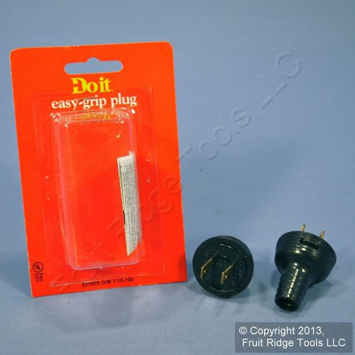 2 do it best black straight blade easy grip plugs nema 1-15 15a 125v 521929 for sale
