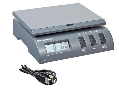 Salter Brecknell 335 Electronic Portable USB Scale 35 lb x 0.2 oz, Gray, NEW