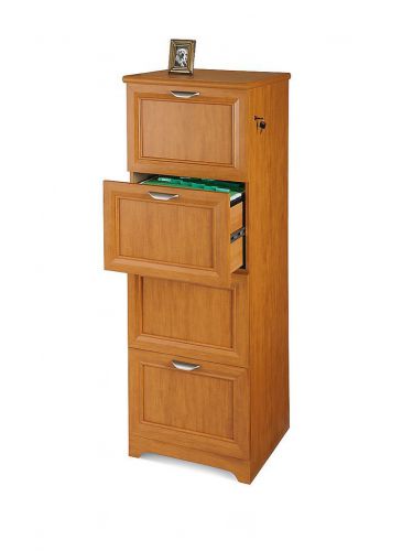 Realspace Magellan Collection 4-Drawer Vertical File Cabinet, Honey Maple