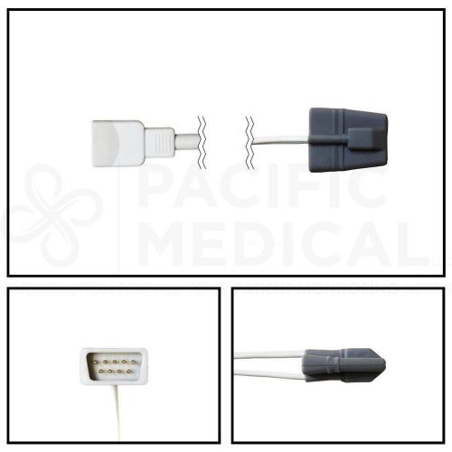 GE Datex-Ohmeda DB9 Pediatric Soft Shell SpO2 Sensor 3&#039; Cable New Yr Warranty