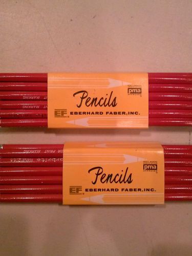 24 Bright RED Color Pencils Model 2166