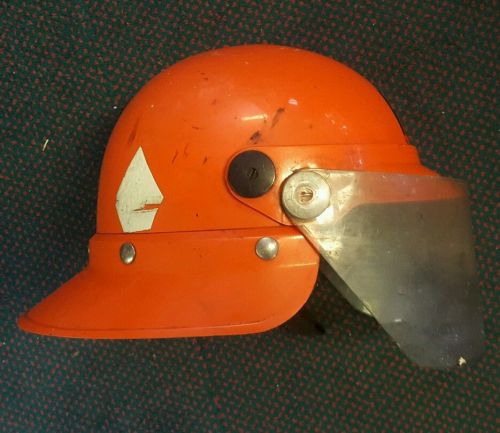 Firefighter helmet federal signal corporation model fh2 series a3 orange emt for sale