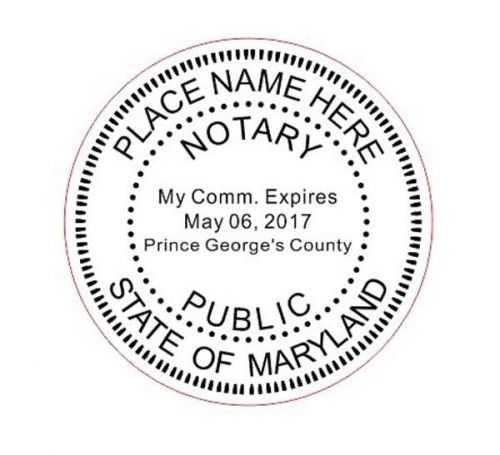 MARYLAND ROUND NOTARY SELF INKING RUBBER STAMP