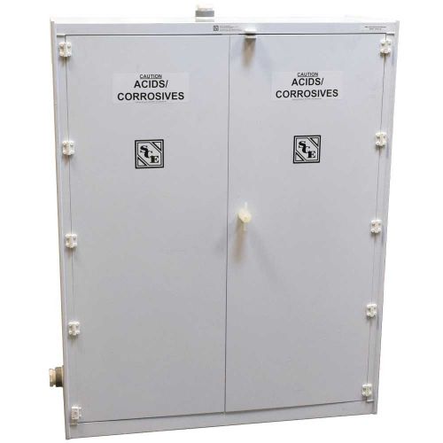 SCE Ventilated Acids/Corrosives Polypropylene Cabinet, 60 H x 48 W x 22 D Inches