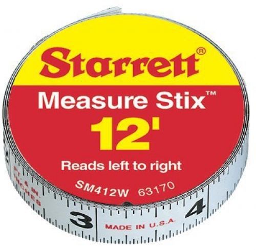 L.S. Starrett L.S. STARRETT SM412W 1/2&#034; x 12&#039; Measure Stix Tape W/ Adhesive
