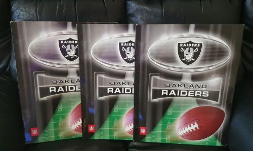 Set of 3 Oakland Raiders file folders