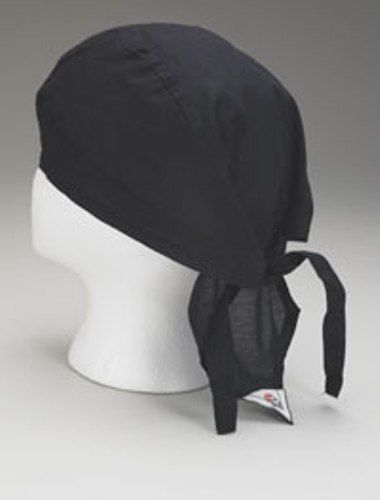 1 new black chef hat - commercial - tie back - cap beanie- stay cool for sale
