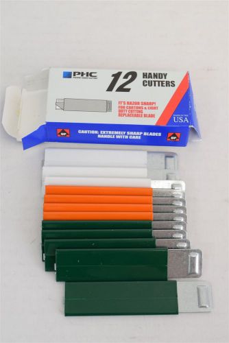 Box of 12x PHC Retractable Utility Knife Carton Box Handy Cutters MADE IN USA!