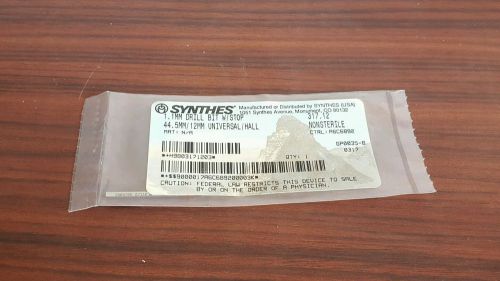 Synthes 317.06 1.1mm Drill Bit Universal Hall  44.5mm / 12mm New