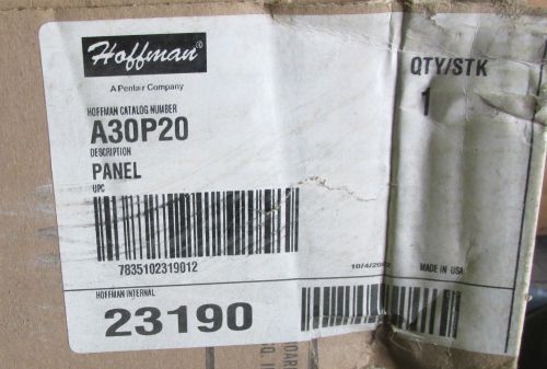 NIB .. Hoffman 27&#034; x 17&#034; Electric Panel Back Plate (White) Cat# A30P20   .. X-78