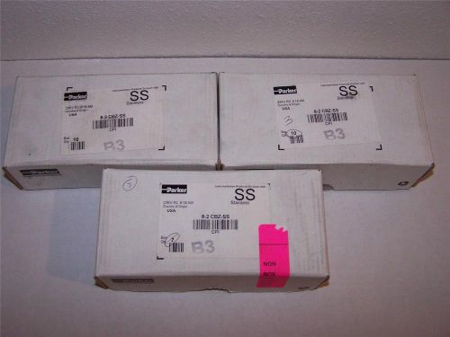 PARKER 8-2-CBZ-SS MALE ELBOW  SS 1/2 TUBE X 1/8  NPT NEW IN BOX LOT OF 7