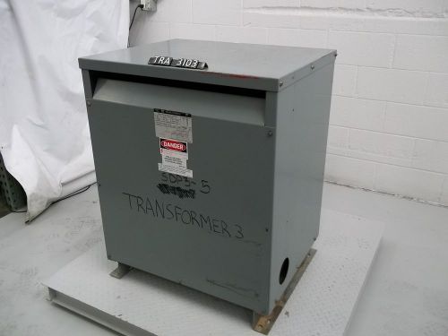 Square d 112.5 kva 3 phase pri 480 volt sec 208y/120 volt transformer (tra3103) for sale