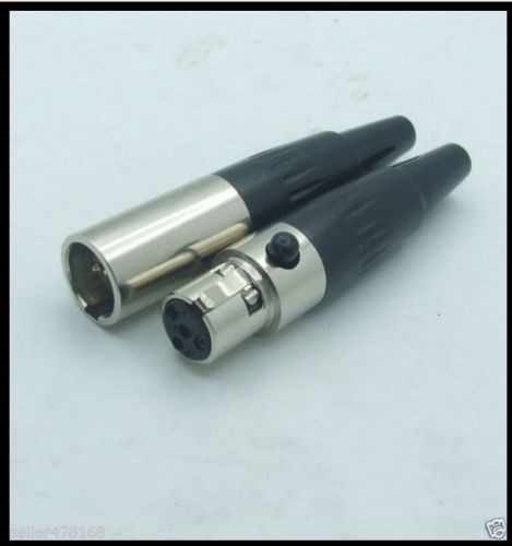 set TA4F Female Mini 4-pin XLR Male plug Audio Microphone Aviation Plug Adapter