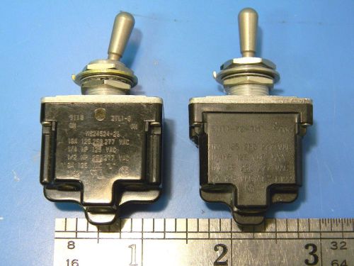 AIRCRAFT AVIONICS TOGGLE SWITCH LOT OF 2 MICRO,DPDT MOMENTARY, ON-ON &amp; ON-OFF-ON