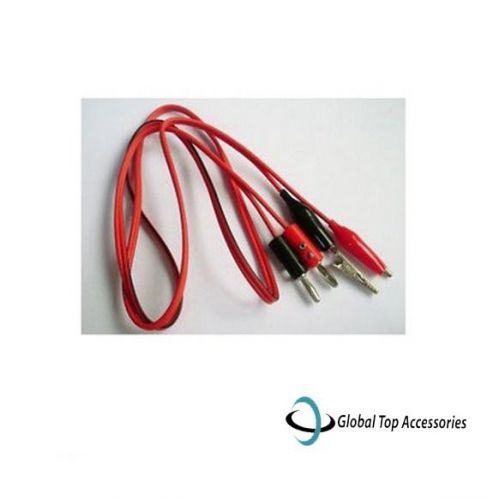 2015 Hot New 3Ft Red Alligator Clip to Banana Plug Probe Cable Test Lead 90cm