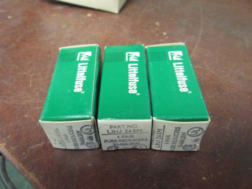 Littelfuse Fuse Reducer LRU 263M 30-60A 250V *Lot of 3 Pairs* New Surplus