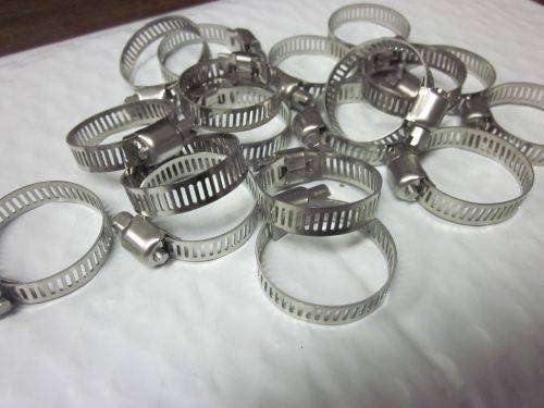 20pc 1-1/8&#034; CLAMP STAINLESS STEEL HOSE CLAMPS 3/4&#034;1-1/8&#034; GOLIATH INDUSTRIAL TOOL