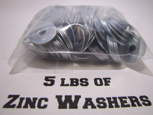 Zinc washers | fender washers | 1.25&#034; x 5/16&#034; x 1/16&#034; | 5/16 id | 5 lbs for sale