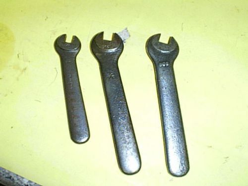 Vintage 3 each small lathe tool wrenches 1-1/4&#034; &amp; 2- 5/16&#034;  the J.H.W. &amp; CO.