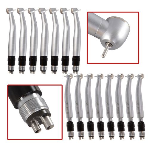 15pcs dental high speed turbine handpiece push w/4 hole quick coupling fit nsk for sale